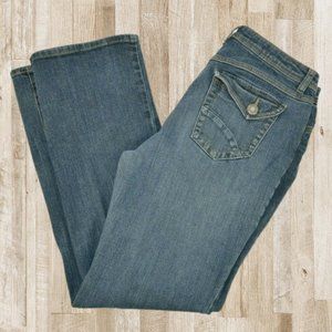 Liz Claiborne Stretch Boot Cut Blue Jeans, Stretch Denim Size 10